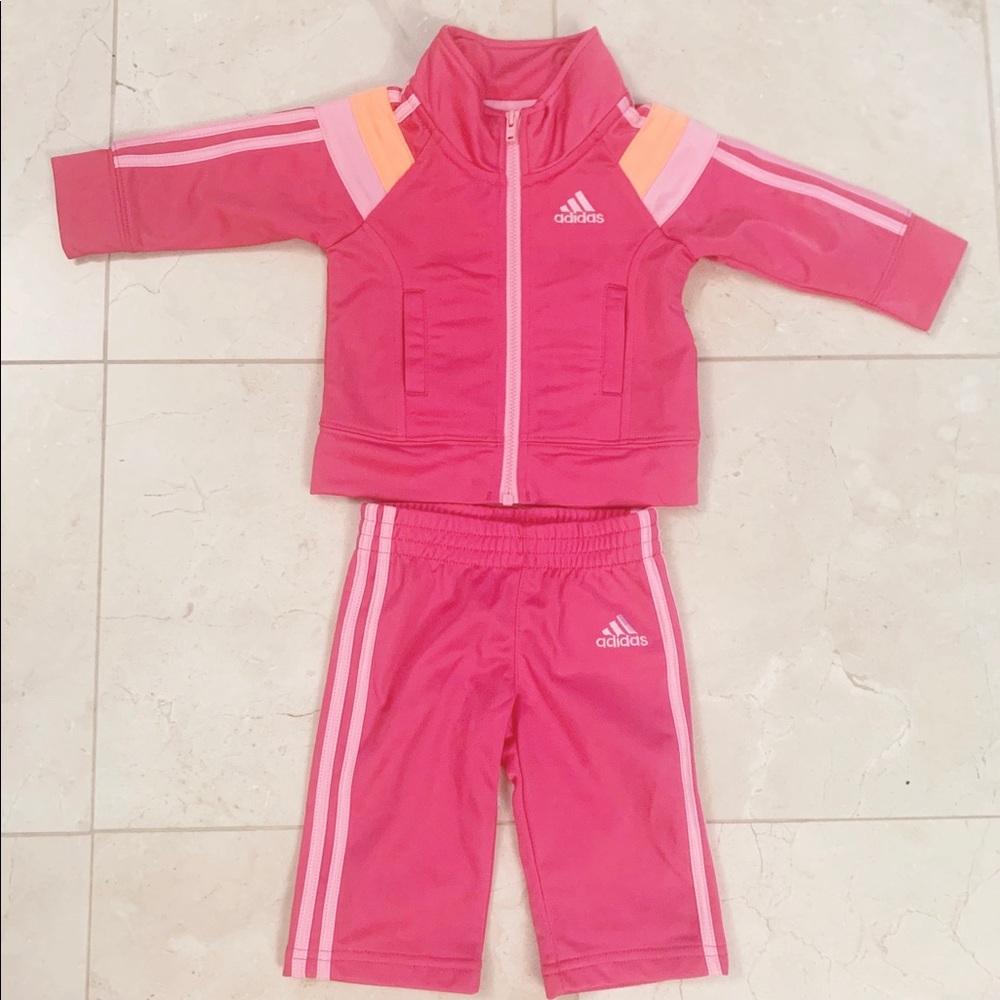 Adidas 3 Month Pink Jumpsuit